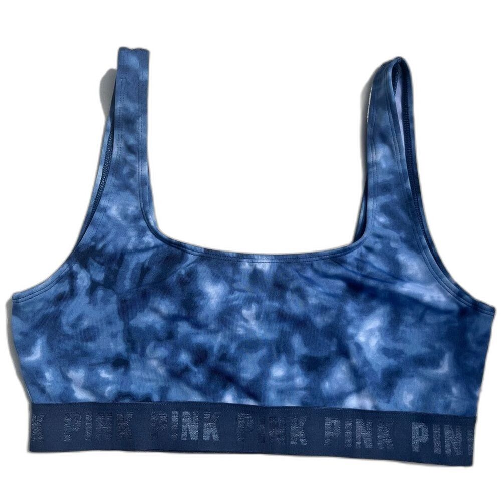 Blue Tie Dye Ultimate Unlined‎ Sports Bra by Pink Victoria's Secret Size Medium